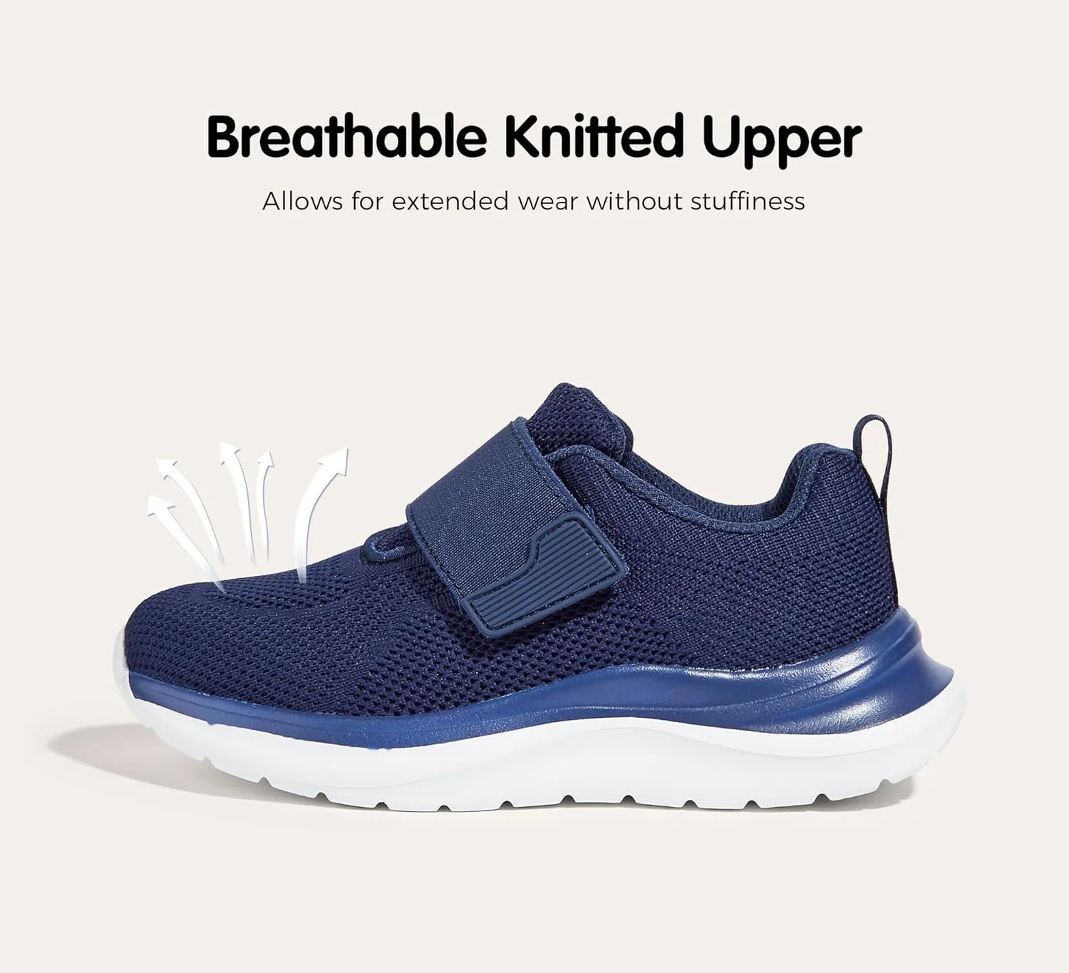 LUCKY STEP Boys Girls Tennis Shoes Kids Unisex Walking Running School Athletic Hook and Loops Strap Breathable for Toddler/Little Kid/Big Kid