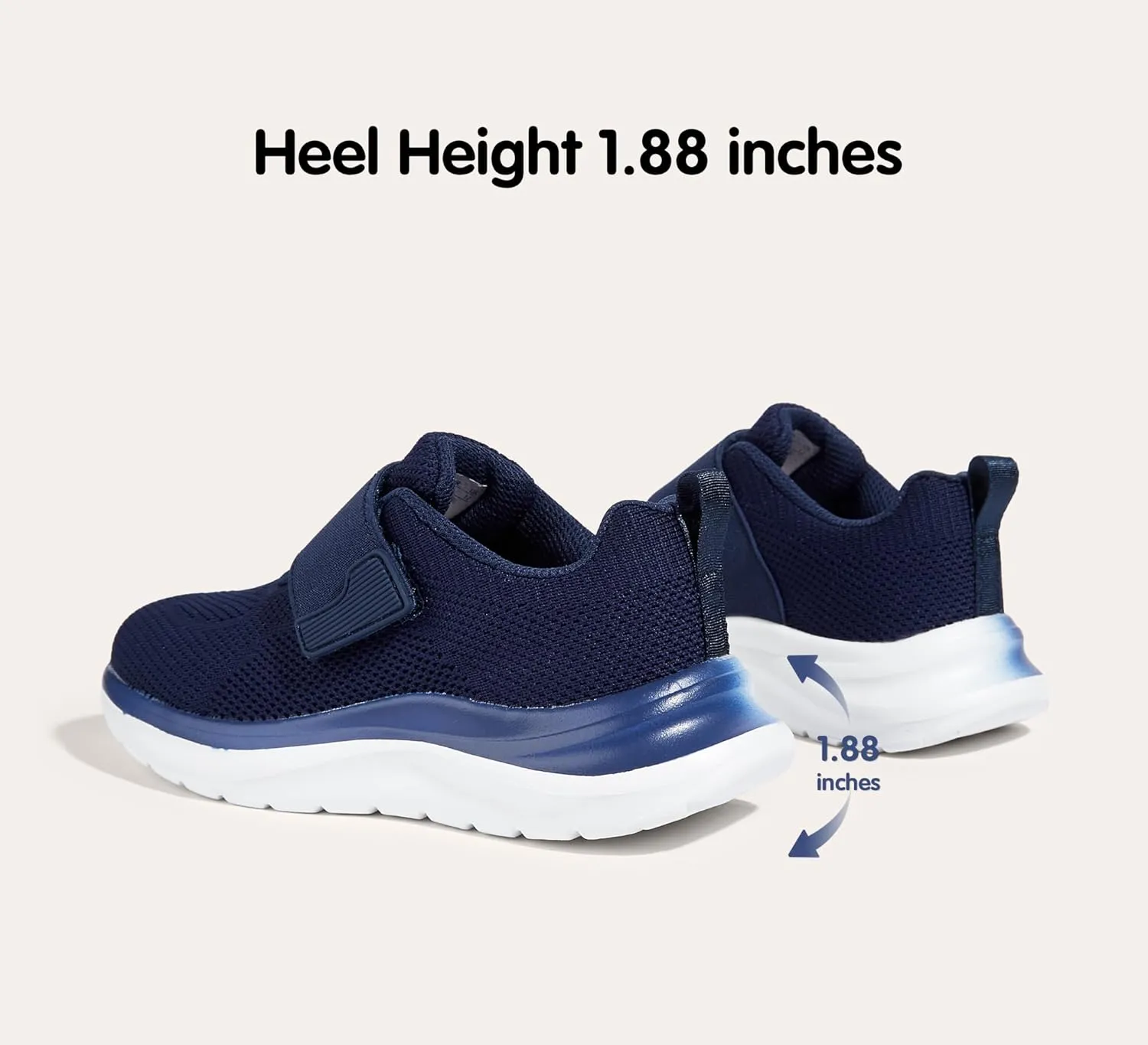 LUCKY STEP Boys Girls Tennis Shoes Kids Unisex Walking Running School Athletic Hook and Loops Strap Breathable for Toddler/Little Kid/Big Kid