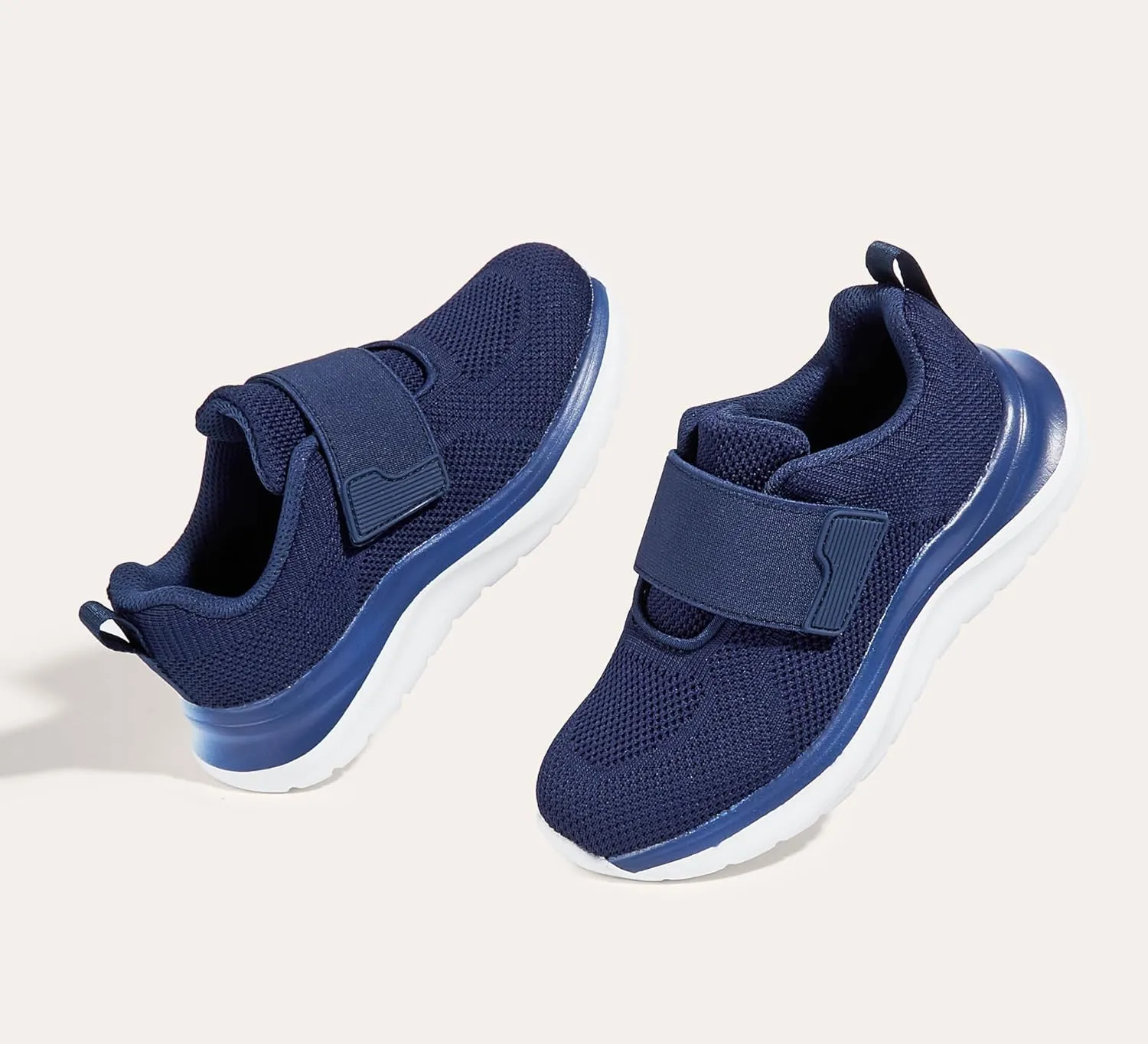 LUCKY STEP Boys Girls Tennis Shoes Kids Unisex Walking Running School Athletic Hook and Loops Strap Breathable for Toddler/Little Kid/Big Kid
