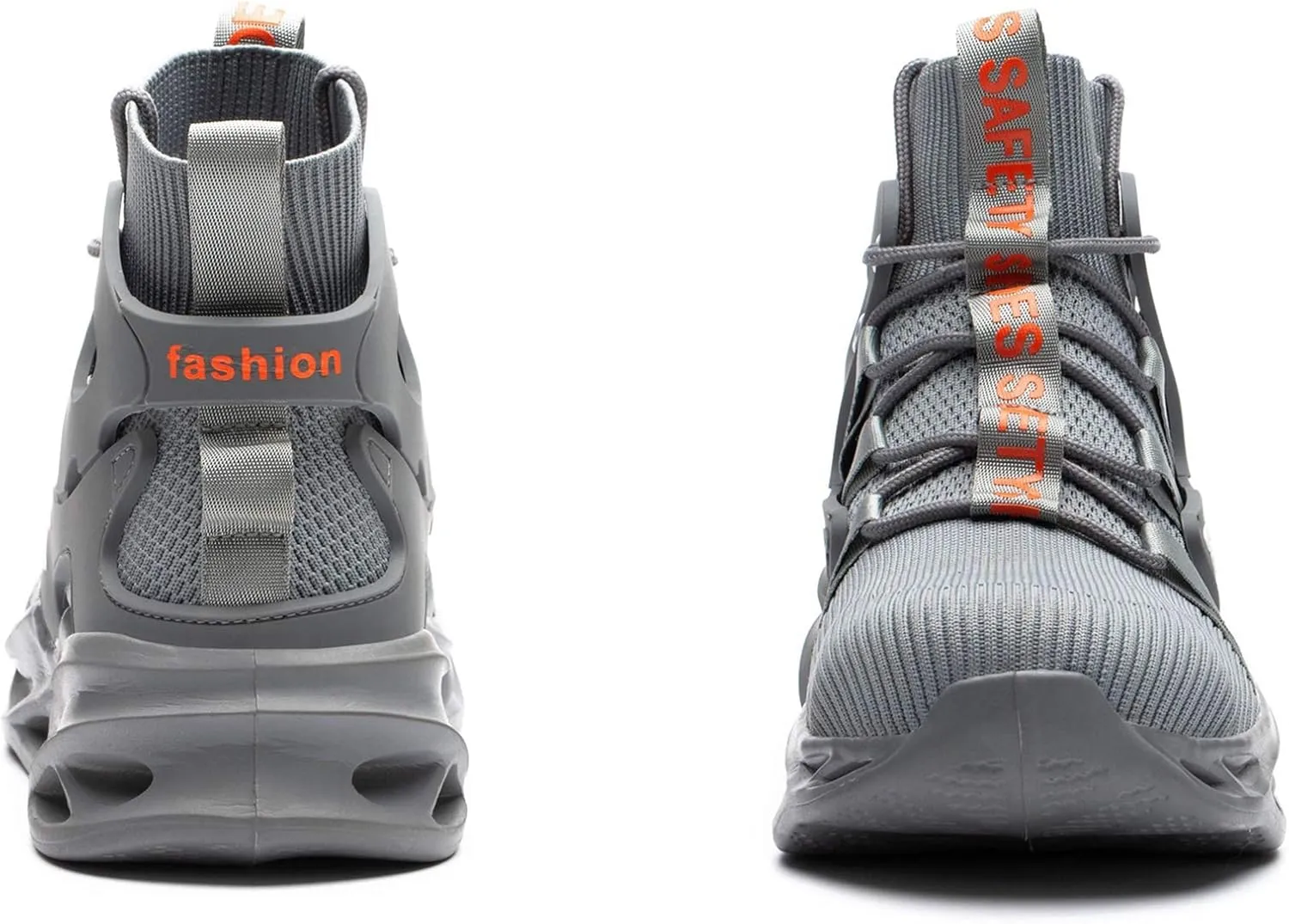 Luolocsn Work Safety Steel Toe Boots for Men and Women Lightweight Breathable Industrial & Construction Shoes
