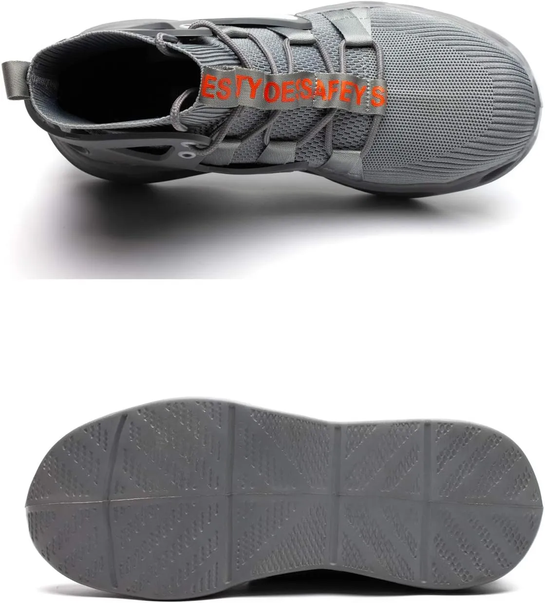 Luolocsn Work Safety Steel Toe Boots for Men and Women Lightweight Breathable Industrial & Construction Shoes