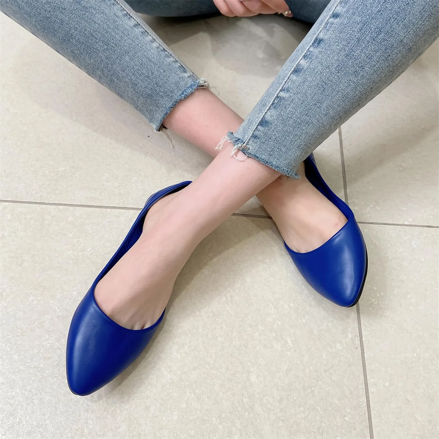 MAIERNISI JESSI Flats for Women Ballet Flats Pointed Toe Dress Business Casual Shoes