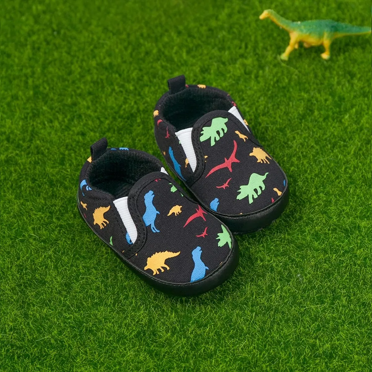 Meckior Infant Baby Girls Boys Canvas Shoes Soft Sole Toddler Slip On Newborn Crib Moccasins Casual Sneaker Austin Boy's Flat Lazy Loafers First Walkers Skate Shoe