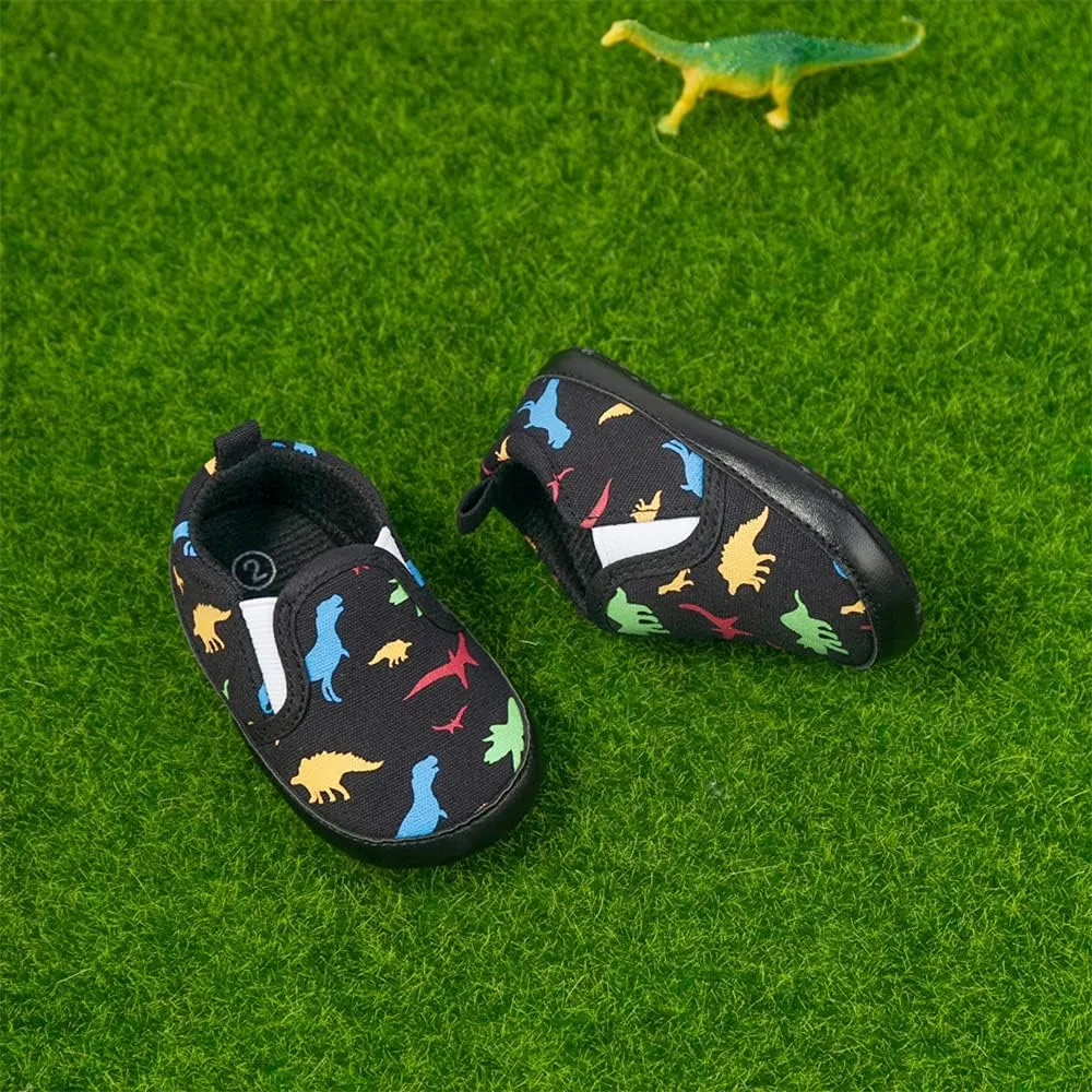 Meckior Infant Baby Girls Boys Canvas Shoes Soft Sole Toddler Slip On Newborn Crib Moccasins Casual Sneaker Austin Boy's Flat Lazy Loafers First Walkers Skate Shoe