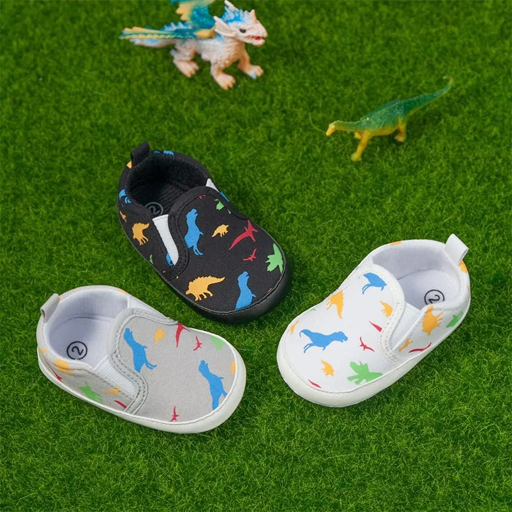 Meckior Infant Baby Girls Boys Canvas Shoes Soft Sole Toddler Slip On Newborn Crib Moccasins Casual Sneaker Austin Boy's Flat Lazy Loafers First Walkers Skate Shoe