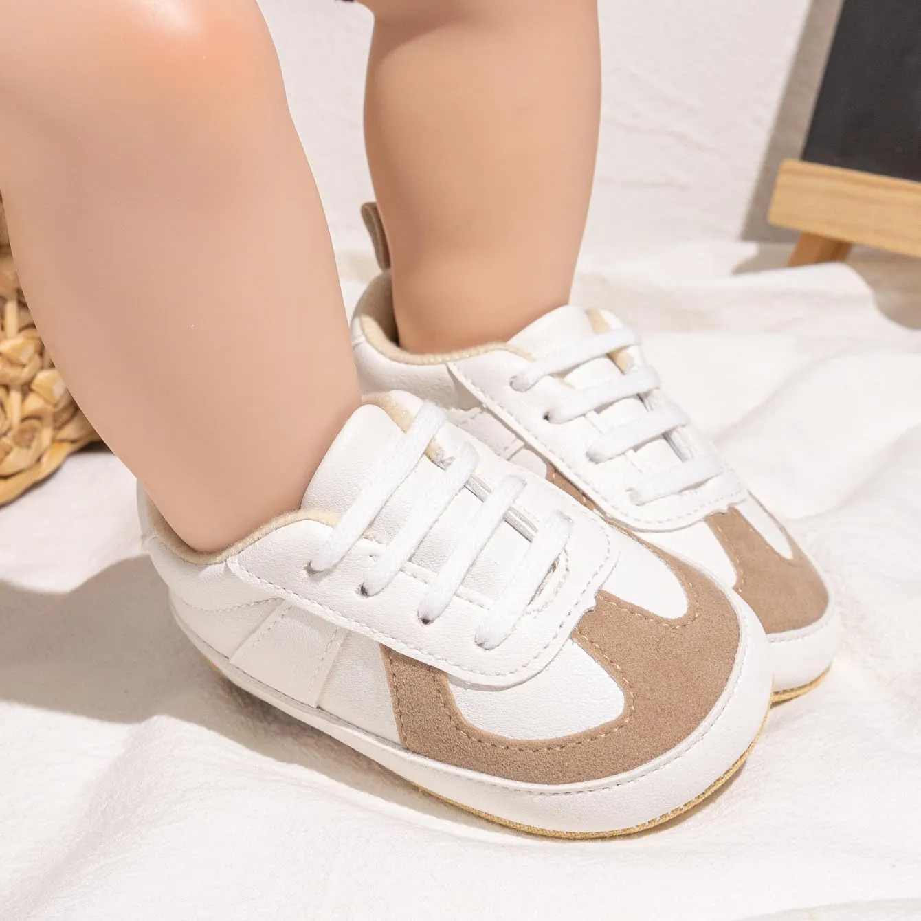 Meckior Infant Baby Girls Boys Canvas Shoes Soft Sole Toddler Slip On Newborn Crib Moccasins Casual Sneaker Austin Boy's Flat Lazy Loafers First Walkers Skate Shoe