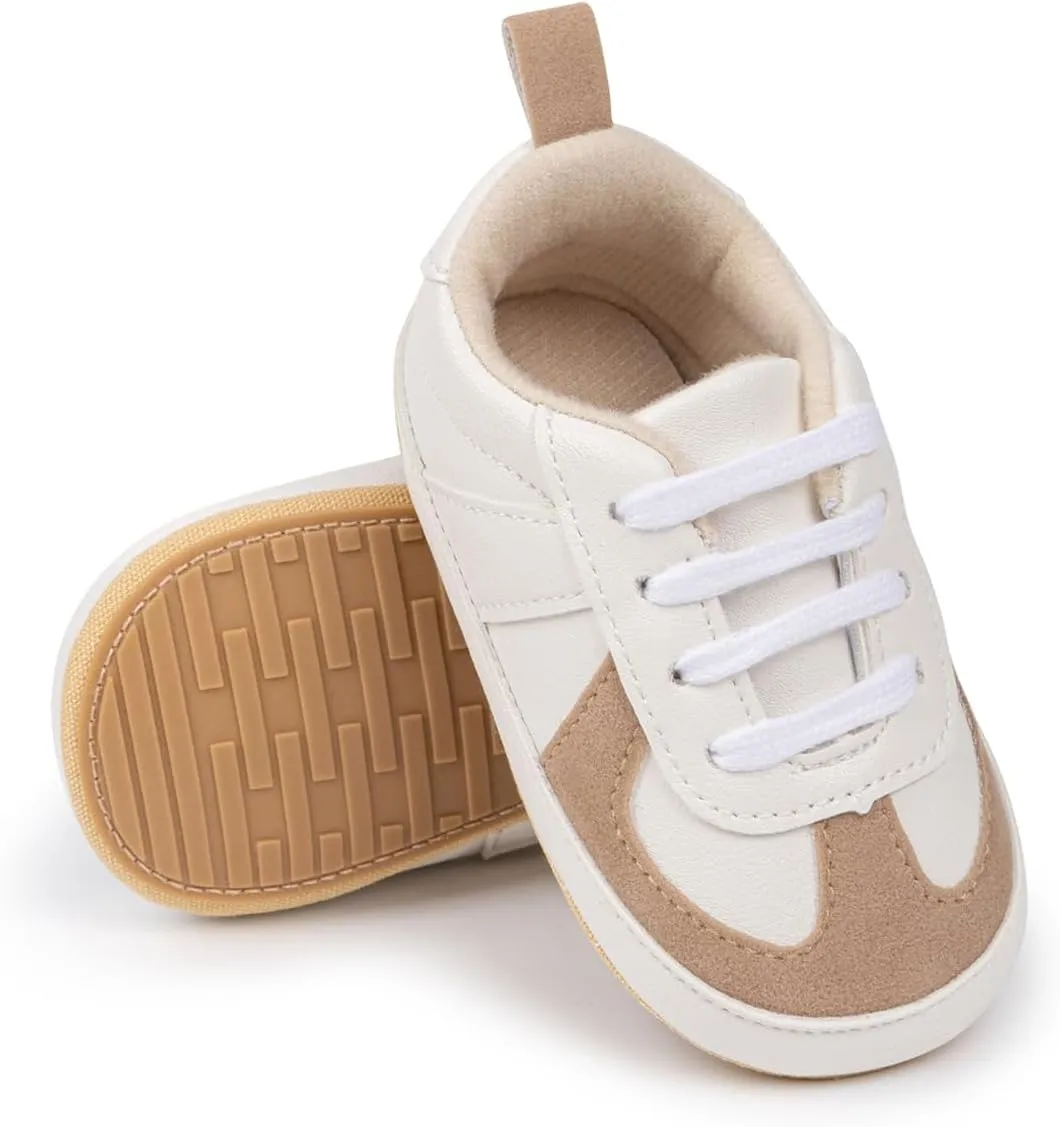 Meckior Infant Baby Girls Boys Canvas Shoes Soft Sole Toddler Slip On Newborn Crib Moccasins Casual Sneaker Austin Boy's Flat Lazy Loafers First Walkers Skate Shoe