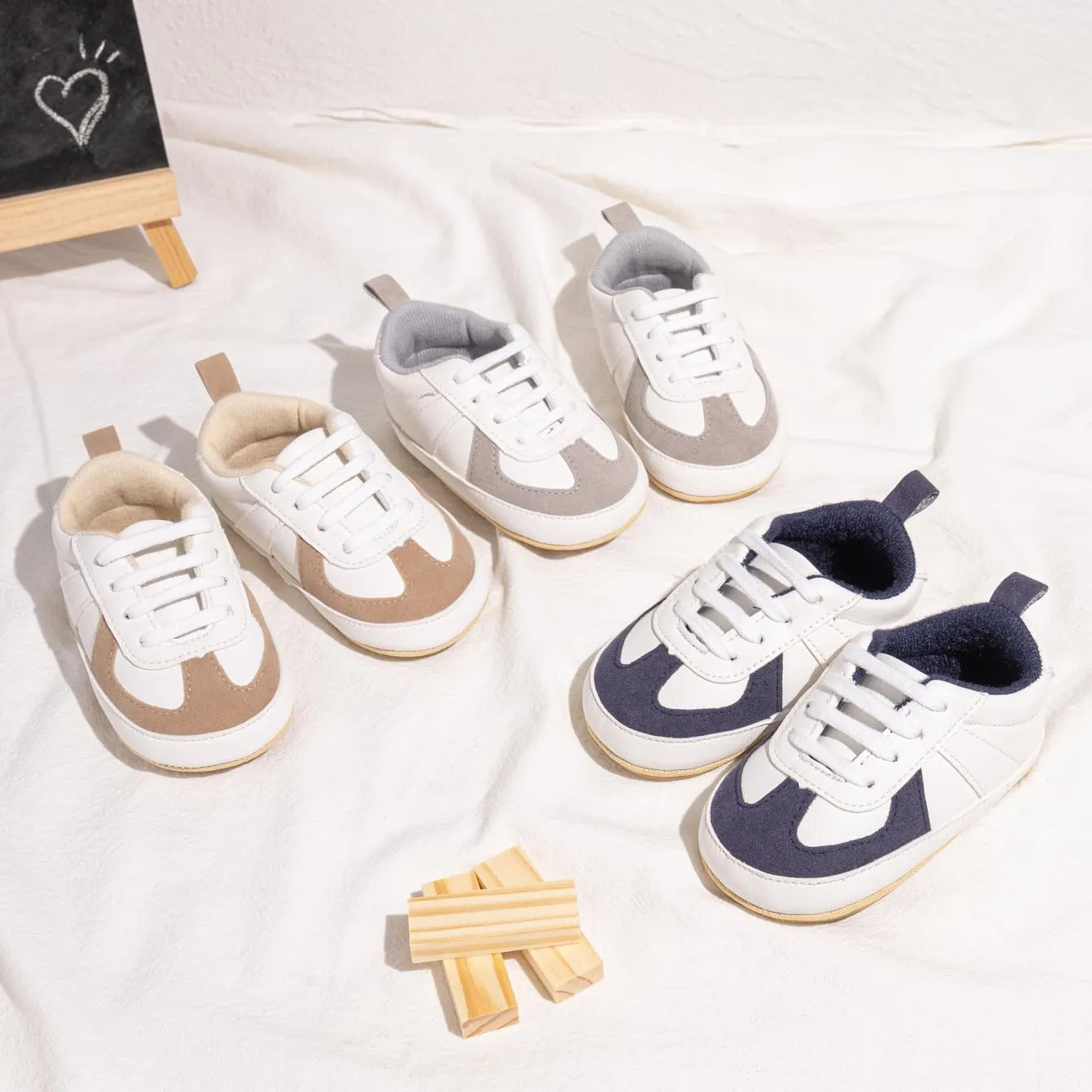 Meckior Infant Baby Girls Boys Canvas Shoes Soft Sole Toddler Slip On Newborn Crib Moccasins Casual Sneaker Austin Boy's Flat Lazy Loafers First Walkers Skate Shoe