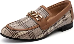 Meijiana Men Faux Leather Noble Loafer Shoes Slip-on Loafer Smoking Slipper Tassel Loafer