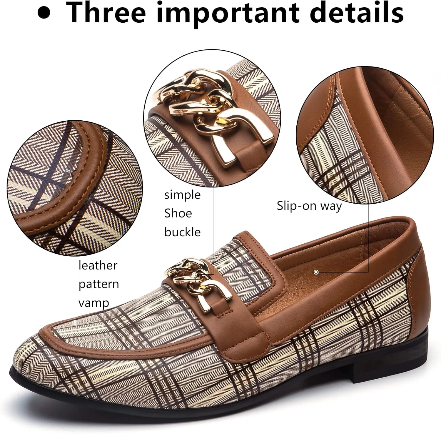 Meijiana Men Faux Leather Noble Loafer Shoes Slip-on Loafer Smoking Slipper Tassel Loafer