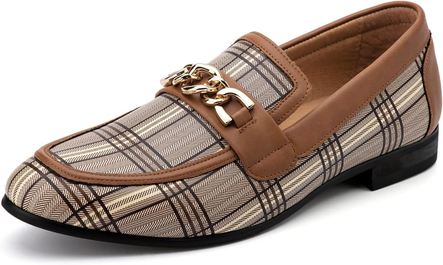 Meijiana Men Faux Leather Noble Loafer Shoes Slip-on Loafer Smoking Slipper Tassel Loafer