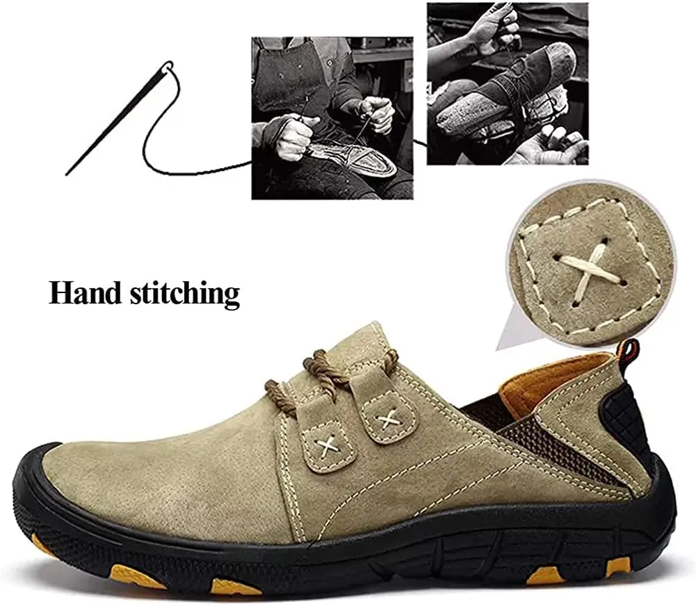 Men Casual Leather Sneakers Loafers Oxford Driving Outdoor Walking Fashion Hiking Shoes Workout Footwear Flats
