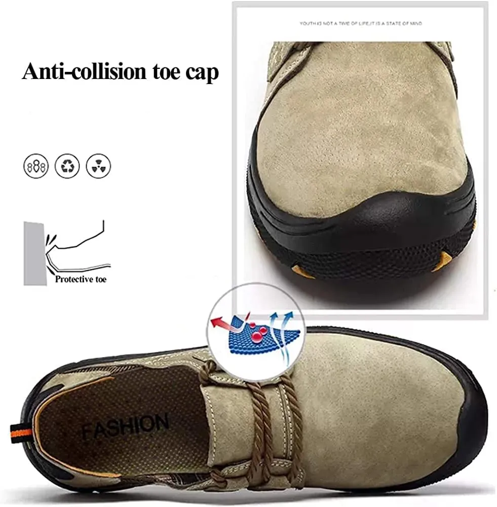 Men Casual Leather Sneakers Loafers Oxford Driving Outdoor Walking Fashion Hiking Shoes Workout Footwear Flats