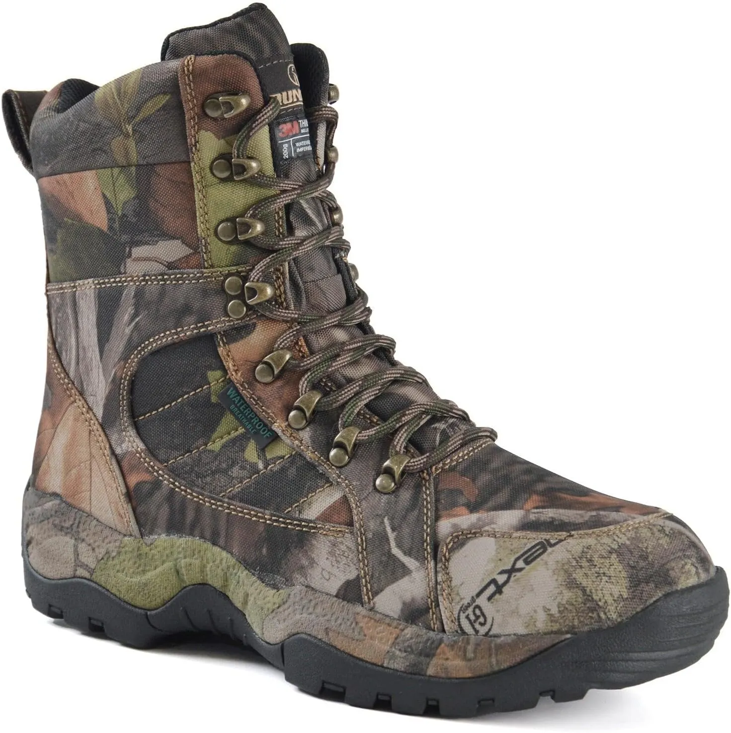 Men's 8" Waterproof Lightweight Hunting Boots Camo Insulated Hiking Boots, 200g Thinsulate