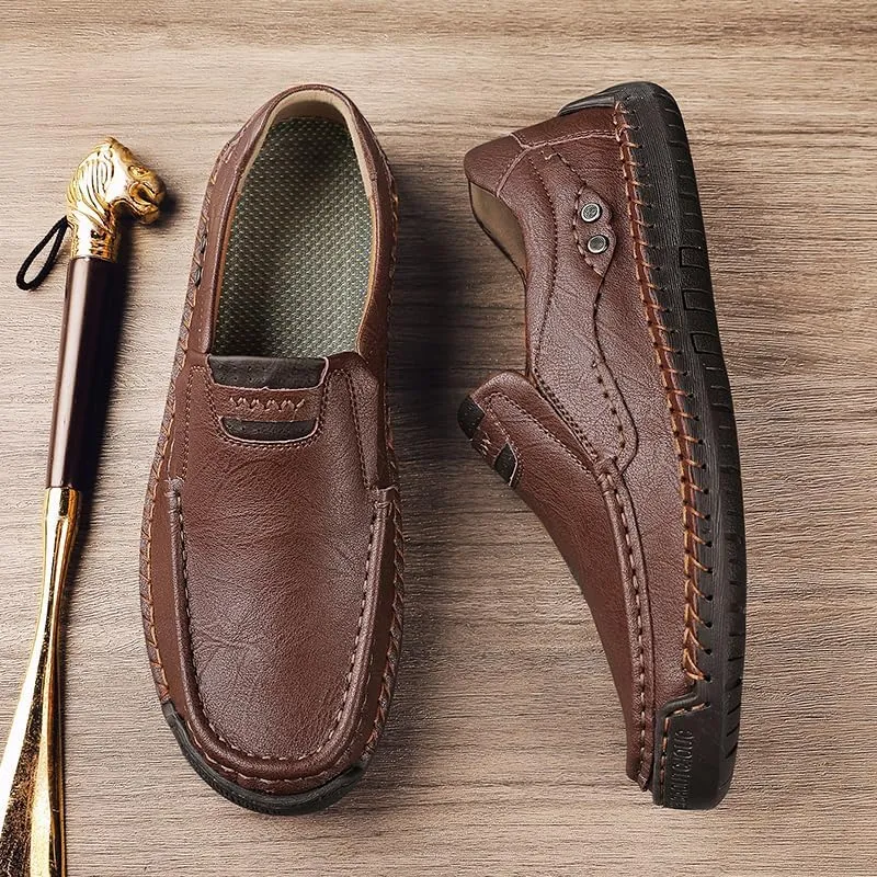Men's Casual Leather Loafers Shoes Slip On Dress Shoes Walking Driving Moccasins