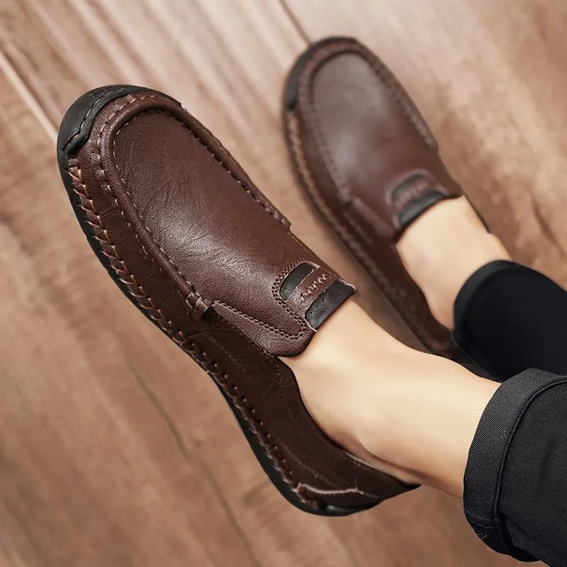 Men's Casual Leather Loafers Shoes Slip On Dress Shoes Walking Driving Moccasins