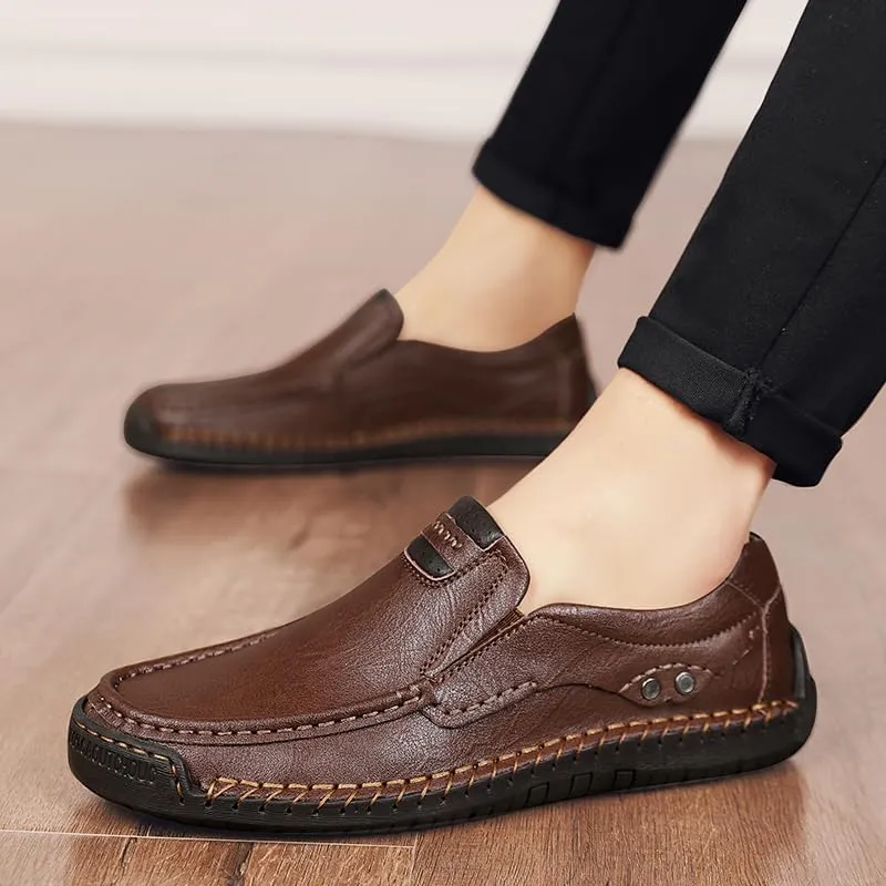 Men's Casual Leather Loafers Shoes Slip On Dress Shoes Walking Driving Moccasins