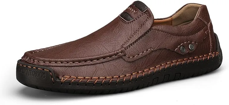 Men's Casual Leather Loafers Shoes Slip On Dress Shoes Walking Driving Moccasins