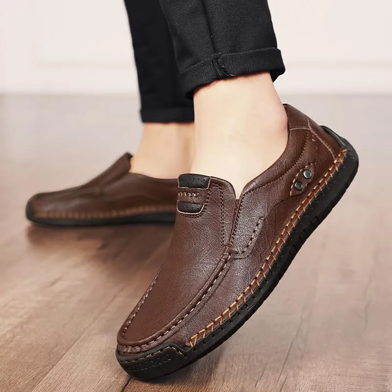 Men's Casual Leather Loafers Shoes Slip On Dress Shoes Walking Driving Moccasins