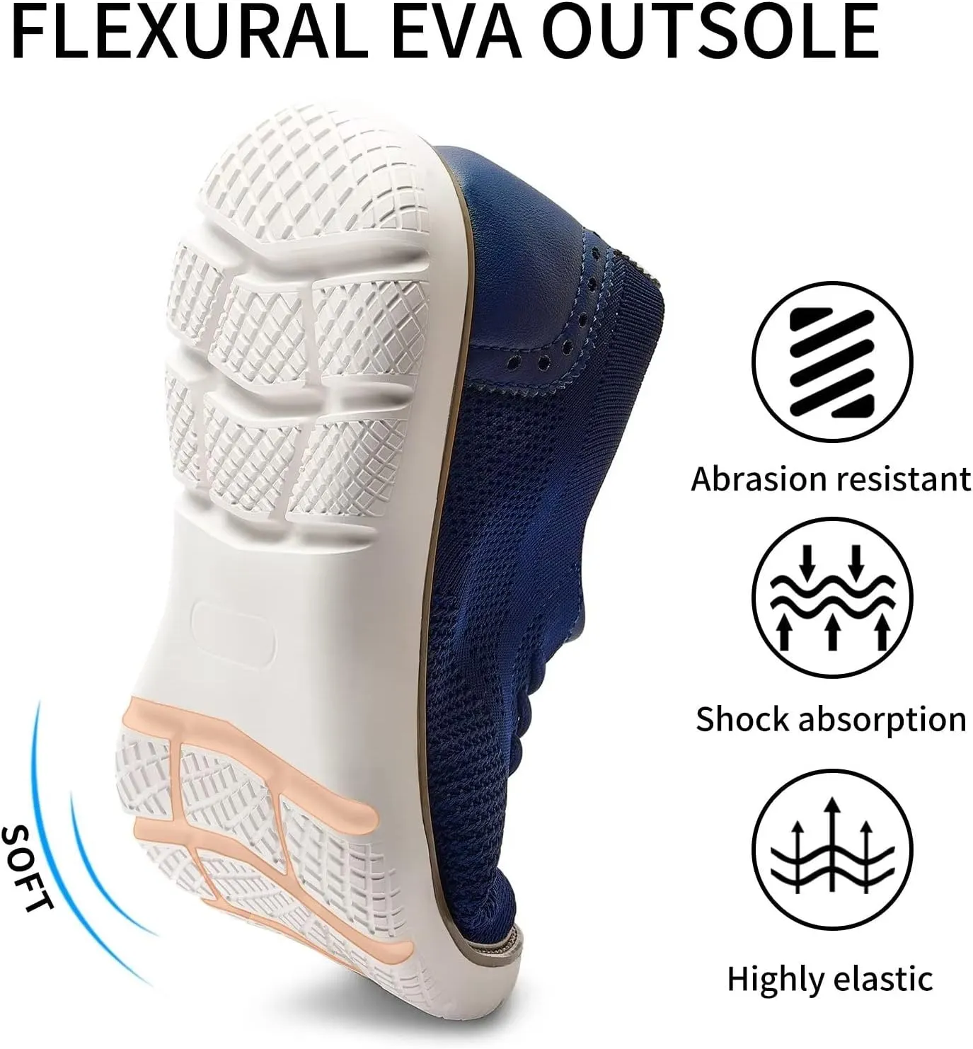 Men's Casual Sneakers Dress Shoes - Comfort Dress Sneakers Mesh Knit Lightweight Breathable Formal Oxford Business Shoes