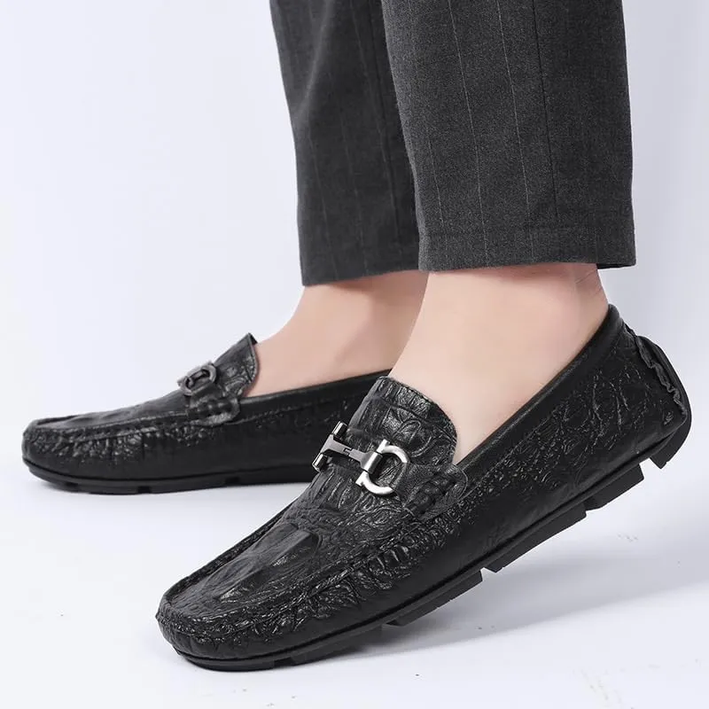 Men's Classic Dress Shoes Leather Loafers Shoes for Men Non-Slip Formal Business Mens Derby Shoes(7)