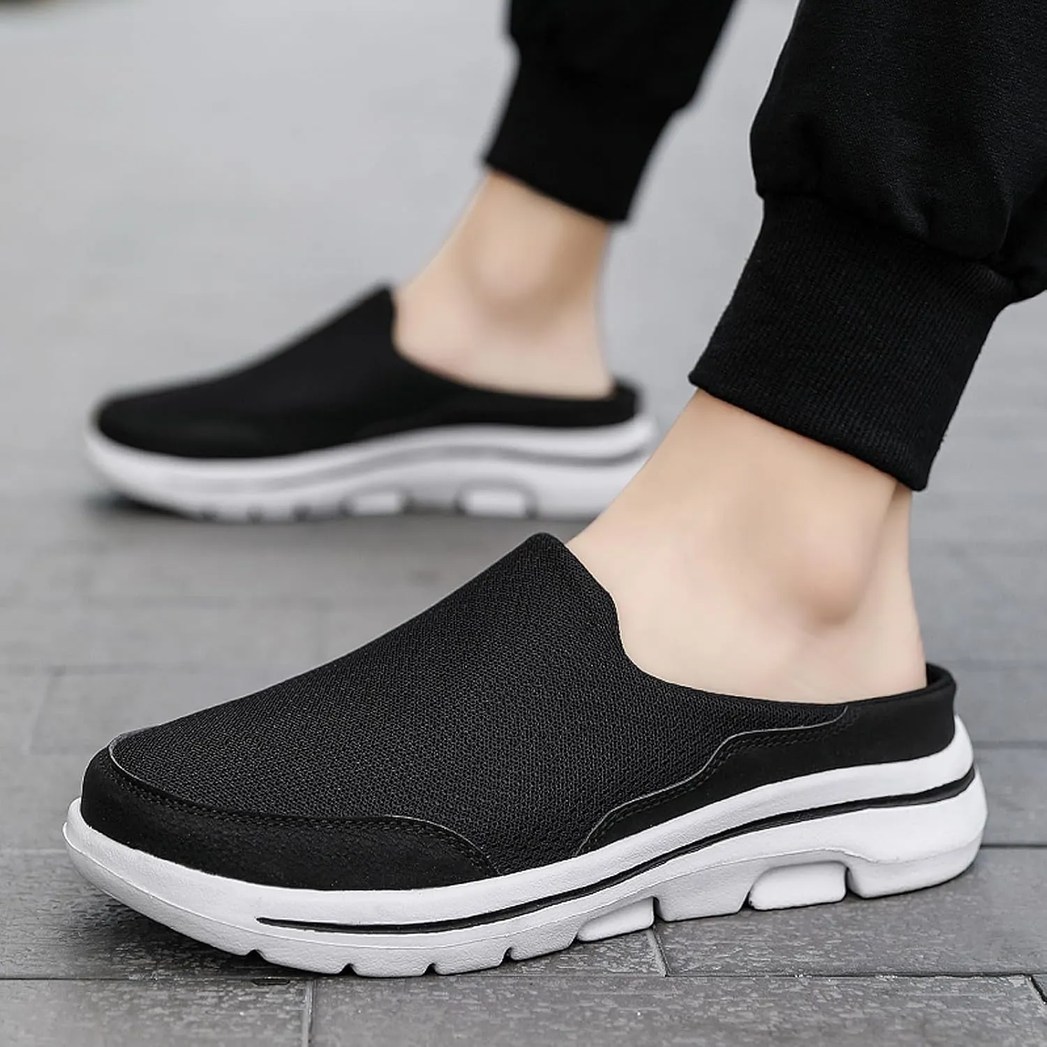 Men's Garden Shoes Casual Clogs Women's House Slippers Outdoor Anti-Skid Sole Comfort Slip-On Walking Mules