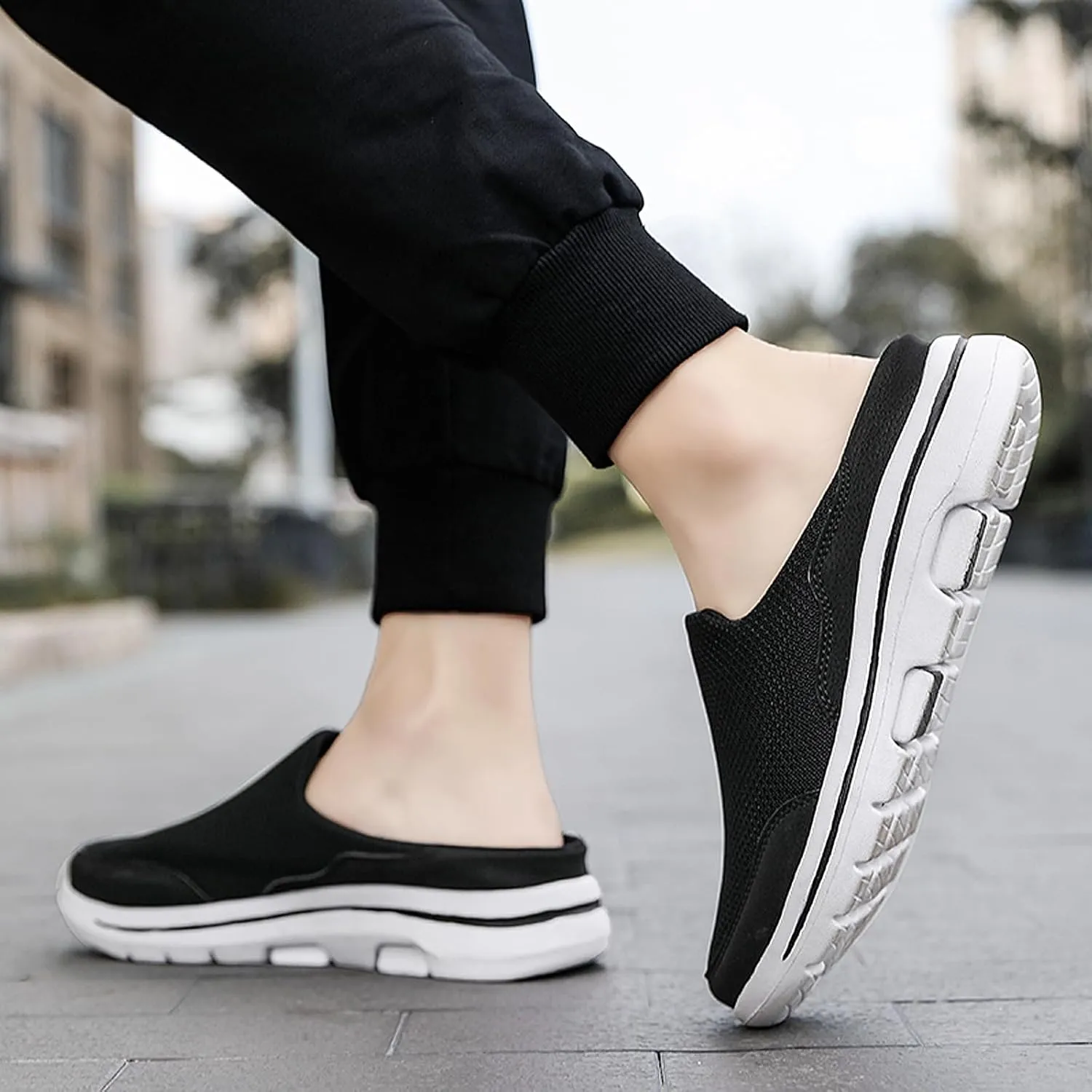 Men's Garden Shoes Casual Clogs Women's House Slippers Outdoor Anti-Skid Sole Comfort Slip-On Walking Mules