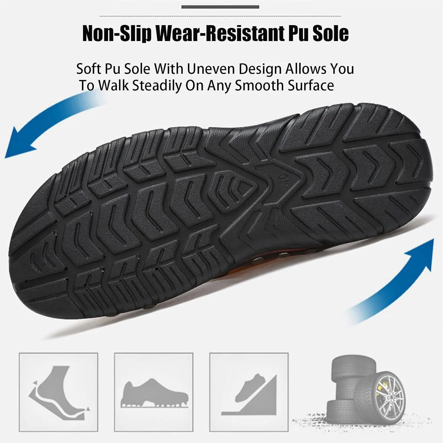 Men'S Genuine Leather Rivet Flat Slide Sandals Fashion Round Open Toe Slip-On Soft Sole Beach Sandals Summer Casual Vacation Party Male Sandals