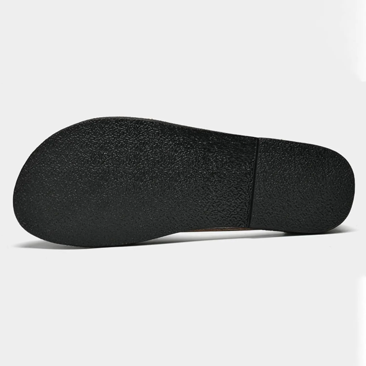 Men's Genuine Leather SOFE Sole Flat Sandals,Summer Outdoor Comfortable Slip On Soft Walking Driving Shoes Casual Fisherman Beach Shoes