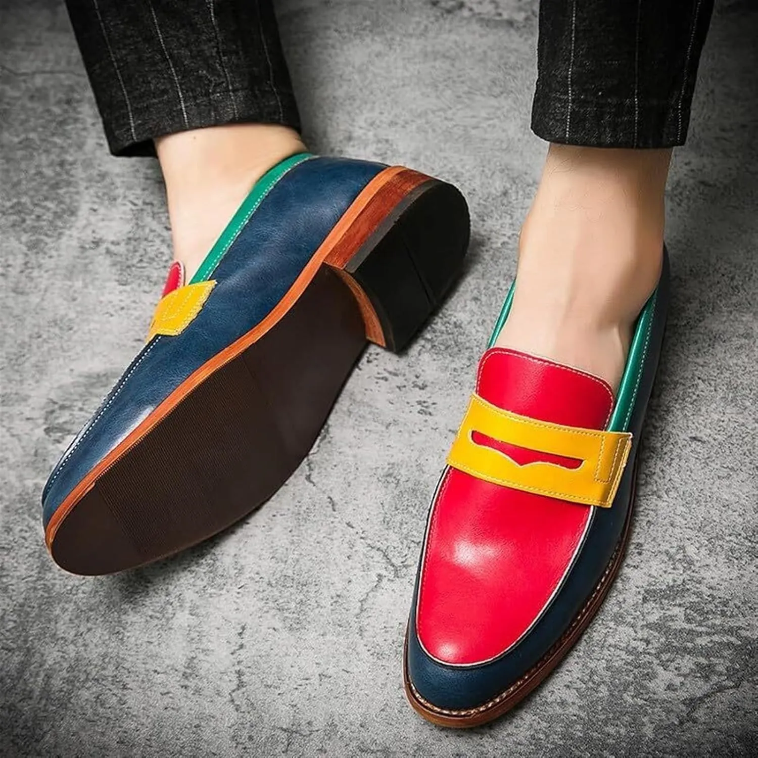 Men's Loafers Comfort Business Casual Slip-on Loafer Shoe Dress Penny for Office Daily Walking Driving
