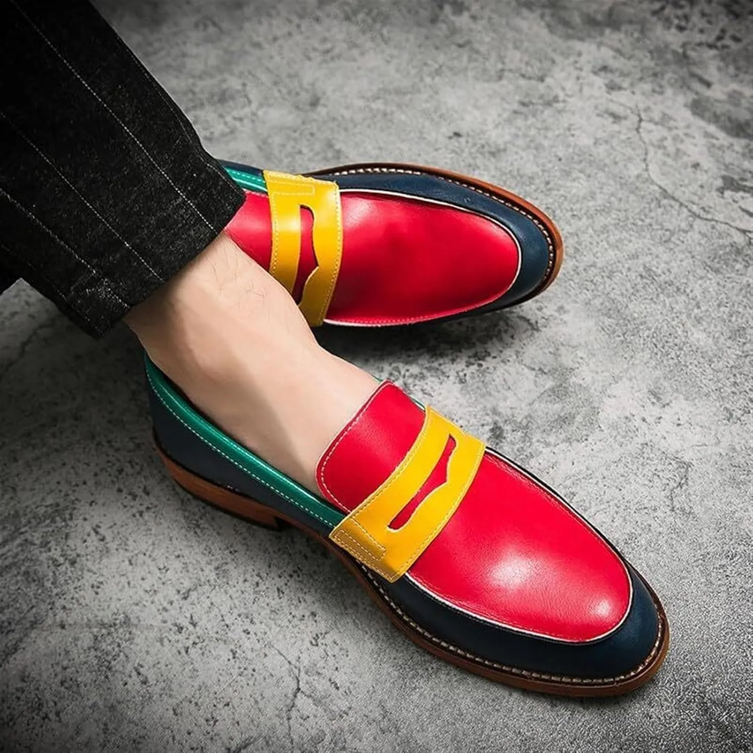 Men's Loafers Comfort Business Casual Slip-on Loafer Shoe Dress Penny for Office Daily Walking Driving