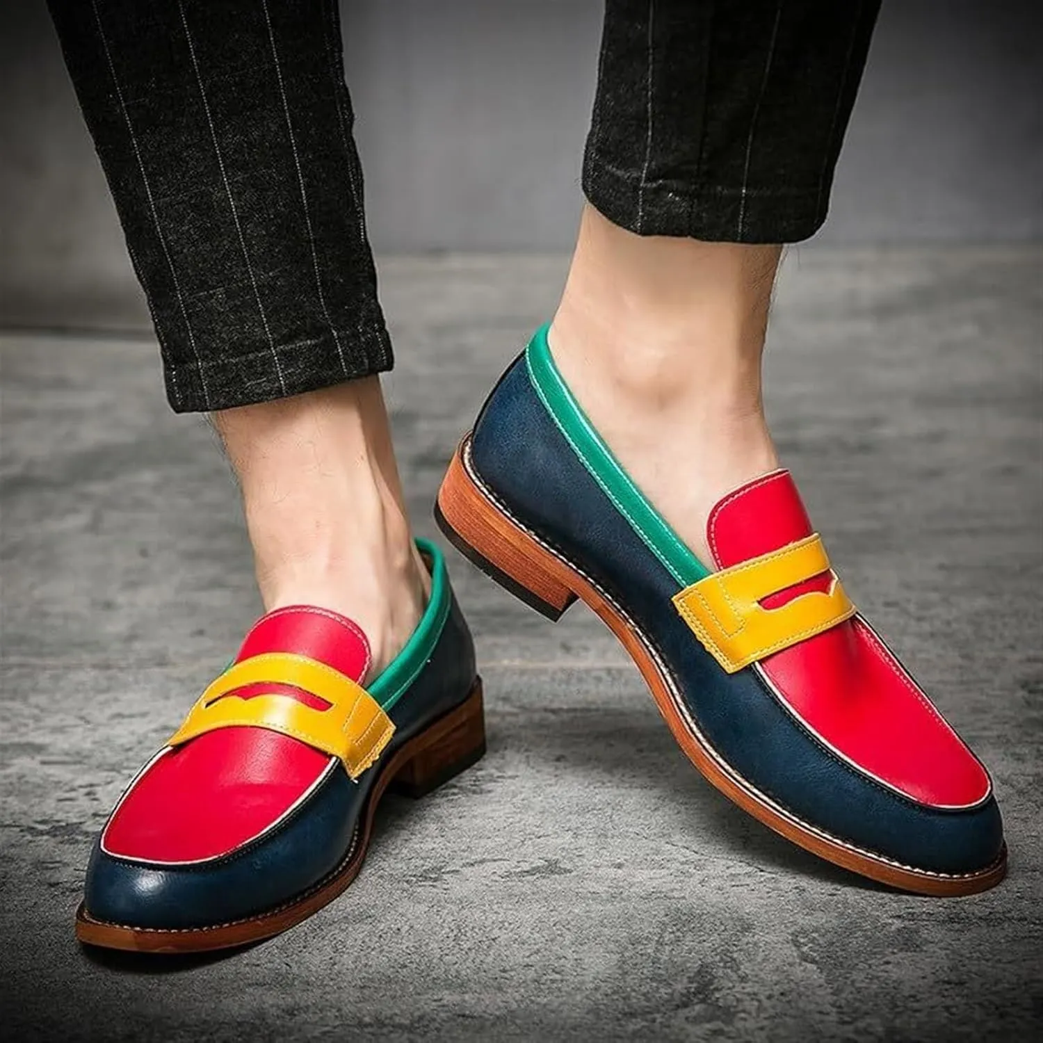 Men's Loafers Comfort Business Casual Slip-on Loafer Shoe Dress Penny for Office Daily Walking Driving
