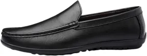 Men's Loafers Round Toe Faux Leather Loafer Shoes Anti-Slip Resistant Lightweight Fashion Party Slip-on
