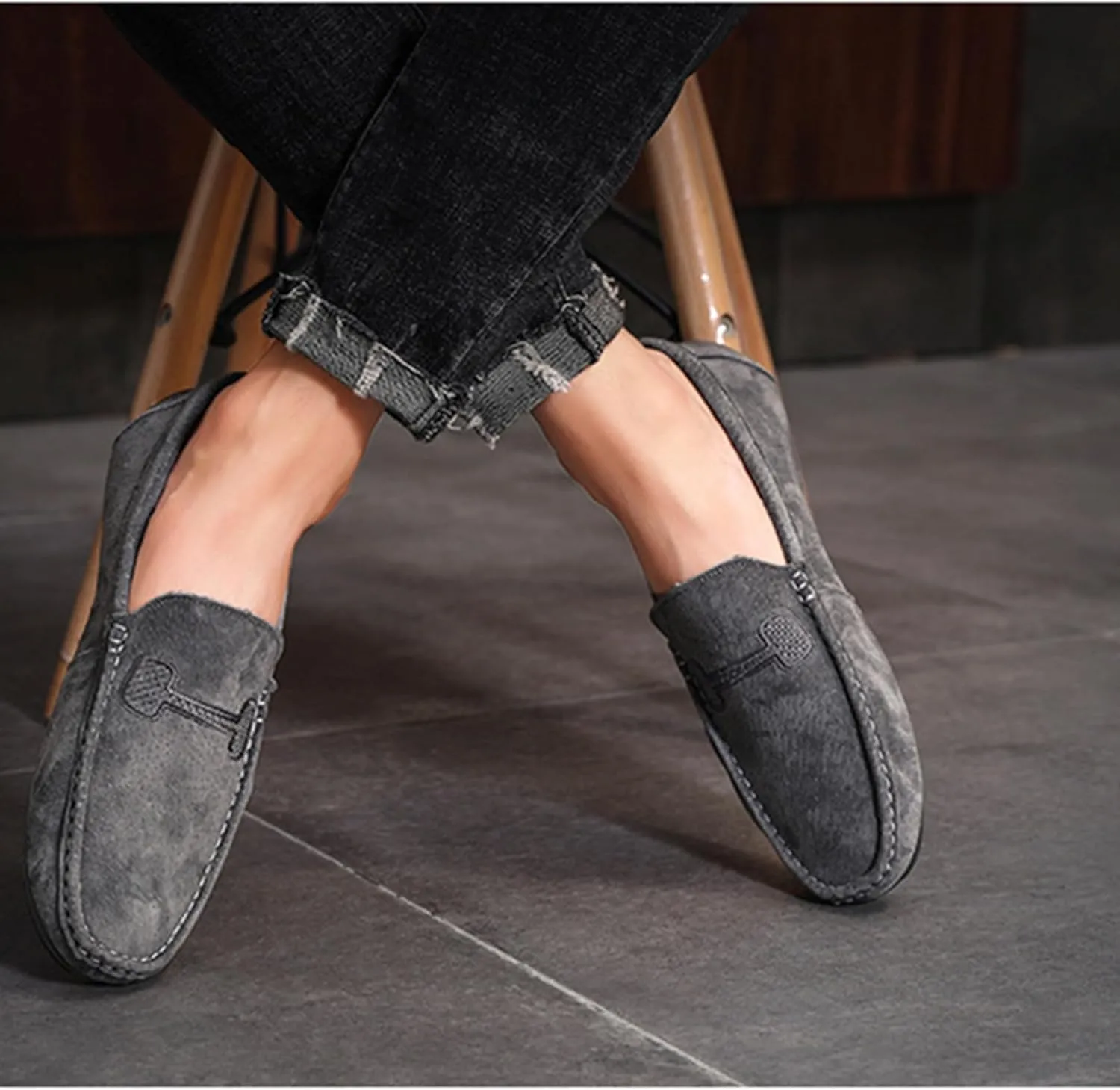 Men's Loafers Slip on Shoes Soft Sole Genuine Leather Driving Shoes Casual Penny Loafers for Men