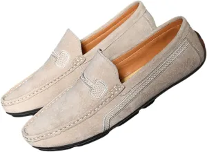 Men's Loafers Slip on Shoes Soft Sole Genuine Leather Driving Shoes Casual Penny Loafers for Men