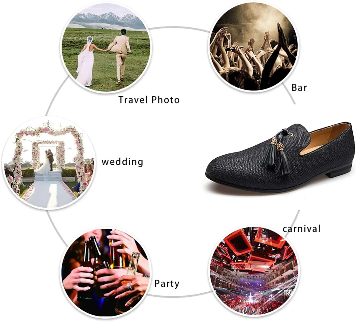 Men's Vintage Velvet Embroidery Noble Loafer Shoes Slip-on Loafer Smoking Slipper Tassel Loafer