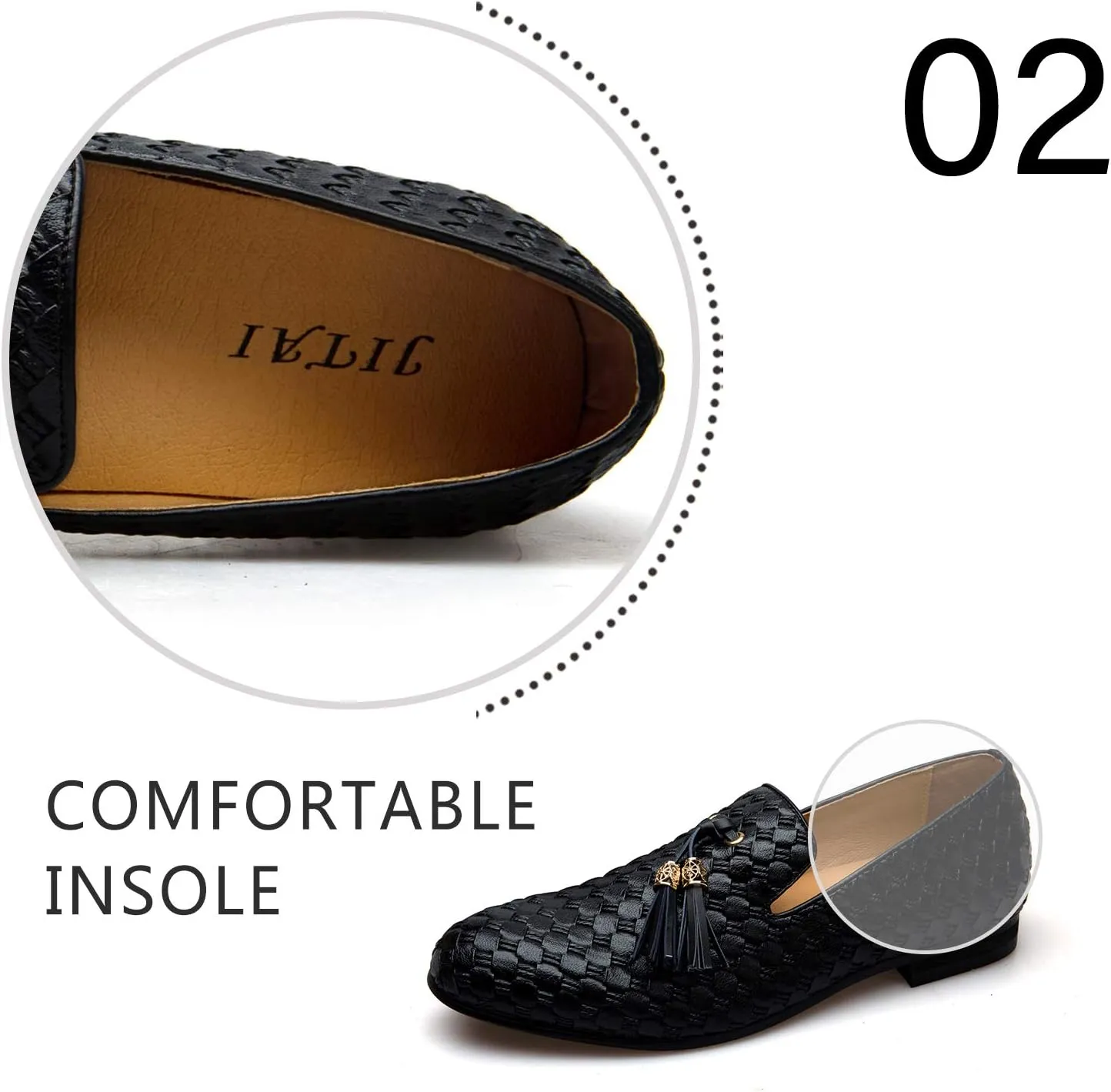 Men's Vintage Velvet Embroidery Noble Loafer Shoes Slip-on Loafer Smoking Slipper Tassel Loafer