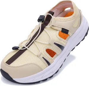Mens Wide Hiking Sandal Summer Water Shoes Outdoor Athletic Recovery Sandals Closed Toe Walking Shoes US 8-13