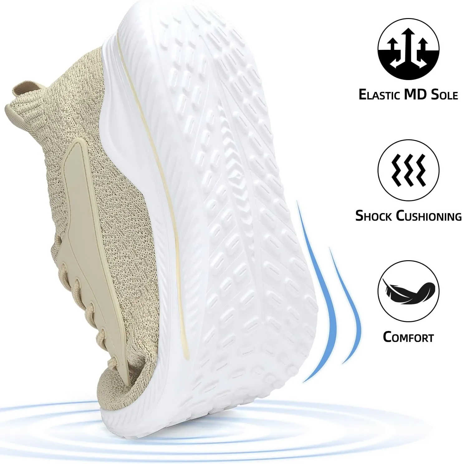Mens Wide Sneakers Walking Shoes - Wide Slip on Tennis Shoes,Lightweight Breathable Comfortable Running Shoes for Athletic Workout Gym Jogging and Casual Wear Wide Width