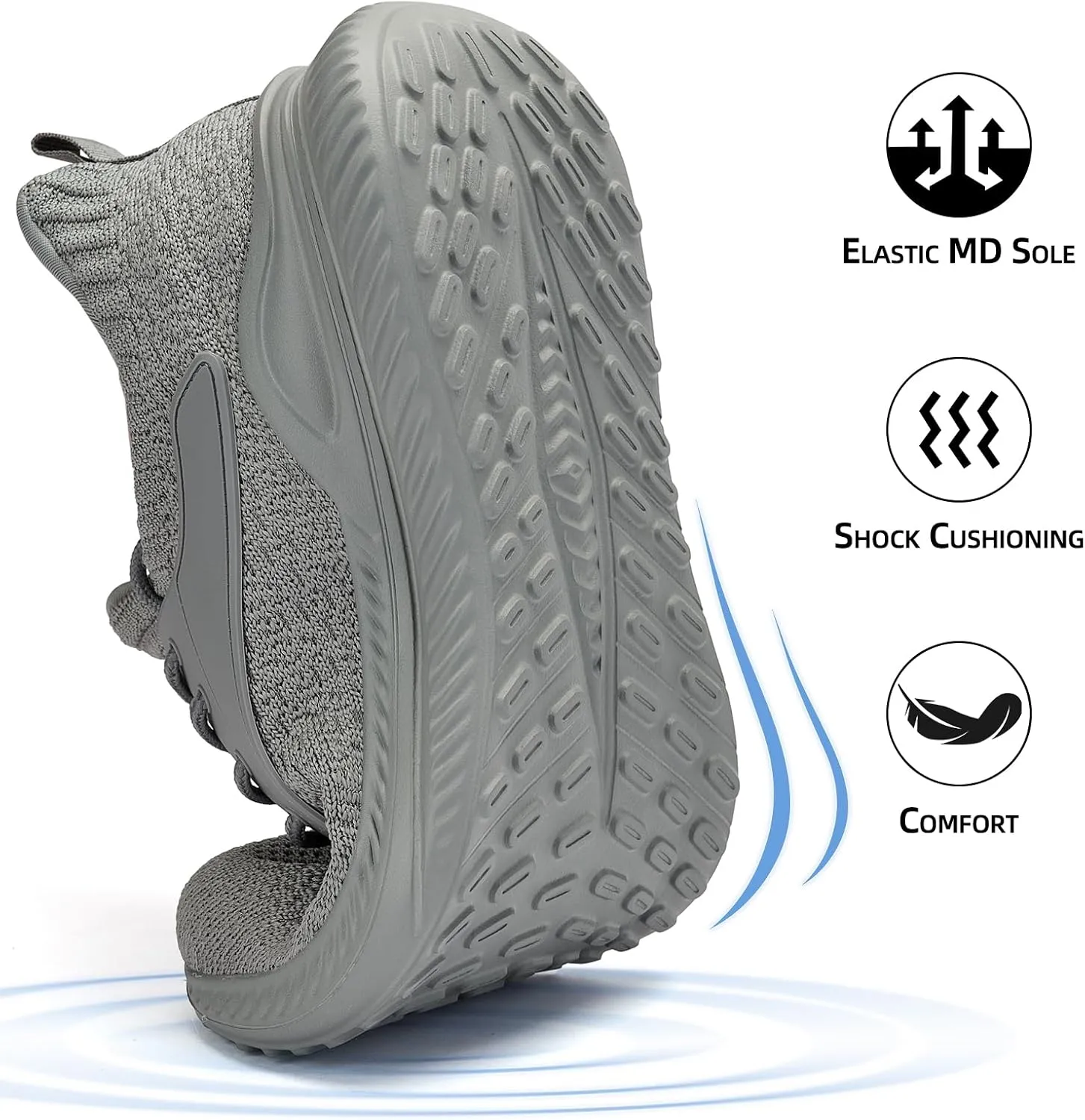 Mens Wide Sneakers Walking Shoes - Wide Slip on Tennis Shoes,Lightweight Breathable Comfortable Running Shoes for Athletic Workout Gym Jogging and Casual Wear Wide Width