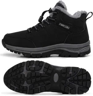 Mens Winter Boots Casual Lightweight Waterproof Snow Boots Anti-Slip Fur Lined Trekking Backpacking Hiking Boots…
