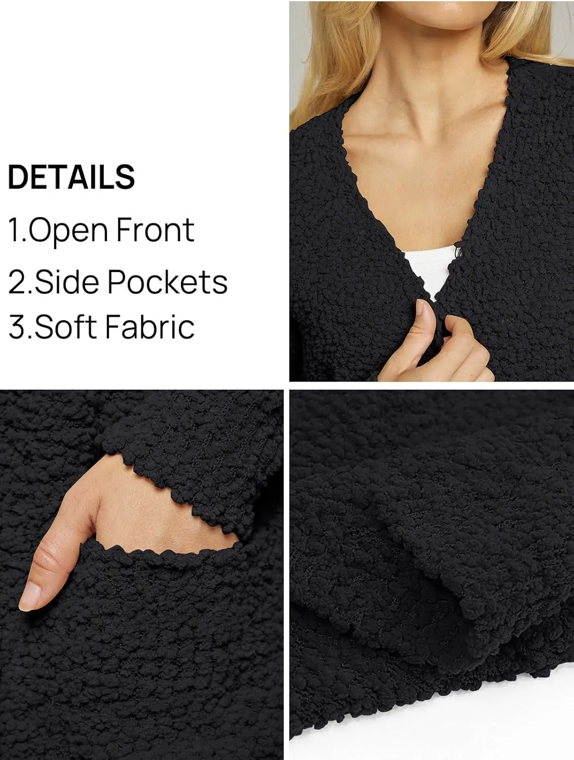 MEROKEETY Women's Long Sleeve Soft Chunky Knit Sweater Open Front Cardigans Outwear Coat