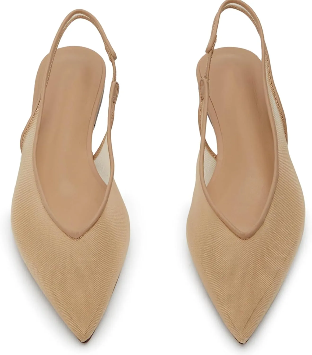 Mesh Flats for Women Pointed Toe Slingback Flats Slip On Casual Work Ballet Flats