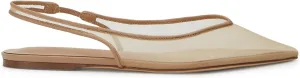 Mesh Flats for Women Pointed Toe Slingback Flats Slip On Casual Work Ballet Flats