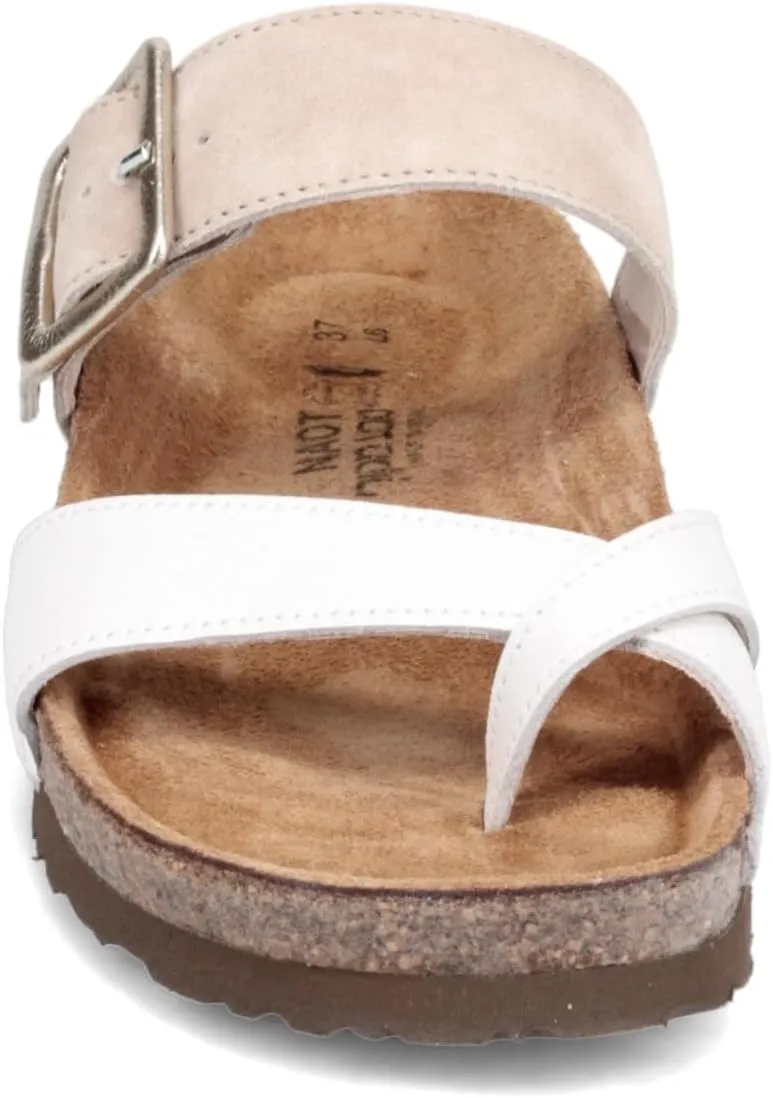 NAOT Footwear Fresno Women’s Toe Loop Slide Sandal with Cork Footbed and Arch Support - Buckle - Comfort and Support – Lightweight and Perfect for Travel – Medium to Wide Fit