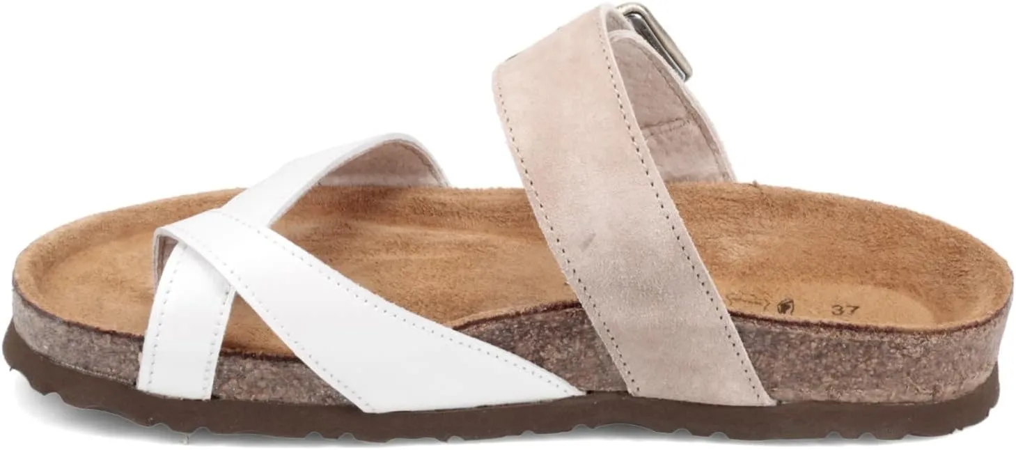 NAOT Footwear Fresno Women’s Toe Loop Slide Sandal with Cork Footbed and Arch Support - Buckle - Comfort and Support – Lightweight and Perfect for Travel – Medium to Wide Fit