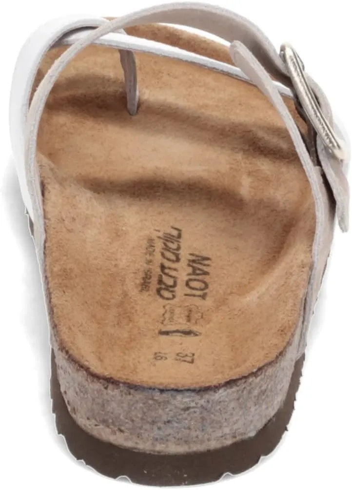 NAOT Footwear Fresno Women’s Toe Loop Slide Sandal with Cork Footbed and Arch Support - Buckle - Comfort and Support – Lightweight and Perfect for Travel – Medium to Wide Fit