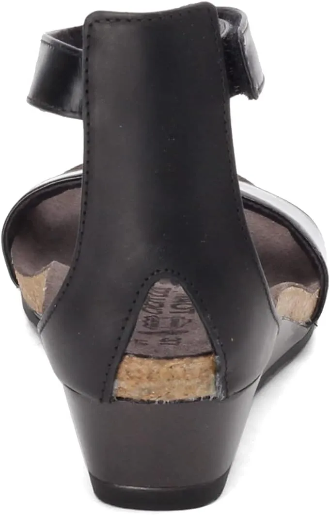 NAOT Footwear Women's Pixie Wedge Sandal with Cork Footbed and Arch Support Footbed - Adjustable Ankle Strap - Comfort and Support - Lightweight and Perfect for Travel - Narrow to Medium Fit