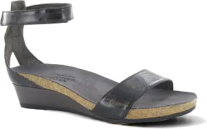 NAOT Footwear Women's Pixie Wedge Sandal with Cork Footbed and Arch Support Footbed - Adjustable Ankle Strap - Comfort and Support - Lightweight and Perfect for Travel - Narrow to Medium Fit