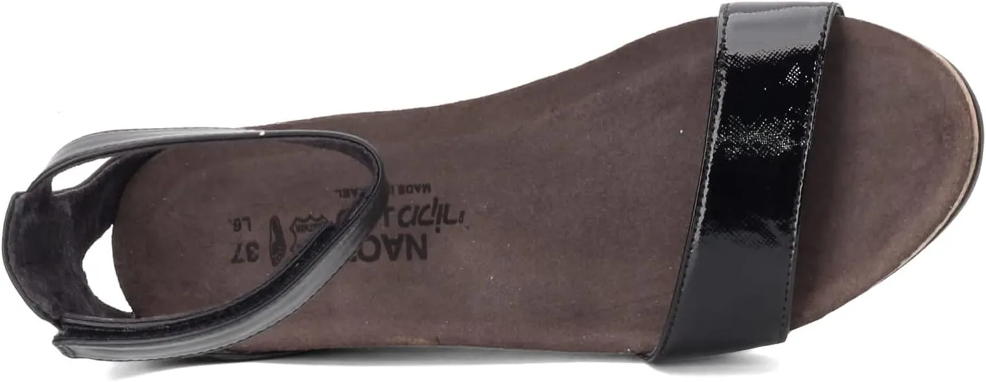 NAOT Footwear Women's Pixie Wedge Sandal with Cork Footbed and Arch Support Footbed - Adjustable Ankle Strap - Comfort and Support - Lightweight and Perfect for Travel - Narrow to Medium Fit